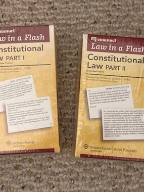 Constitutional Law Part 1 and 2 -  Emanuel Law in a Flash (new flashcards)